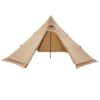 Hot Tent for 4 Persons, Portable Winter Tipi Tent with Stove Jack, Waterproof Canvas Camping Tents, Lightweight 4 Season Shelter Tents for Hiking Fishing Backpacking, M Size