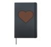 Houndstooth Heart Print Classic Pattern Hardcover Journal, Black