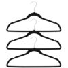 HOUSE DAY Velvet Hangers 3 Pack- Black- Sample Set