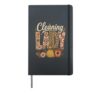 Housekeeper Leopard Boho Cleaning Lady Hardcover Journal, Black