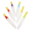 Housoutil 6pcs Washable Colored Chalk for Drawing round Plastic Paintbrush Set and Holder, Resists Breakage, for Outdoor Art Play and Studios, for Artists