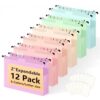 HOUYEE 12 Pcs Extra Capacity Plastic Hanging File Folders,2 Inch Expandable