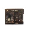 HoyoBrix Cat Cafe Miniature Wooden Dollhouse Kit, Unassembled Mini Coffee Shop Book Nook Model, DIY Handcraft Wood Display House for Adult Hobby Decor, No Glue & No Batteries Included