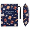HUAAPLEVLA Book Sleeve with Zipper for Bookish Gifts, Deep Blue