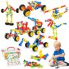 Huaker STEM Building Toys for 3 4 5 6 7 8 Year Old Boys Girls Birthday Gift