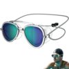 HuayoRong Klueni Aviator Goggles, Anti-Fog Swimming Goggles for Adults (1 Pair of Blue Glasses)