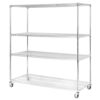 Hubxinly 5-Tier Heavy Duty Steel Storage Rack with Wheels