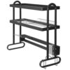 Hubxinly Stainless Steel Dish Drainer with Utensil Holder (1 Black Yellow)