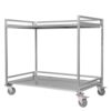 Hubxinly Trolley Serving Cart 2 Shelf Rolling 660lbs with Handle
