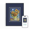 Huessen Digital Frame, E-Ink Display, Wall Art Decor for Home & Office (Blue)