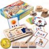 Hulats Wooden CVC Word Builder: Montessori Kindergarten Phonics Game 3-5