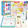 Hulupiggy Preschool Kindergarten Workbook, Letter Number Tracing, Ages 3-6