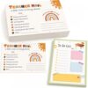 Humerry 60Pcs Teacher Mail Notes to Parents Brag Cards for Students with Humerry 50Pcs Teacher Mail Notes to Parents Brag Cards for Students with Teacher Sticky Notes (Boho Rainbow)