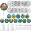 Humyoun 48 Pcs Suncatchers Crafts Kit DIY Paint Art with Bead Pendants
