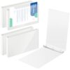 Humyoun 4 Pcs 11 x 17 Inch View Binders with Cover Pocket 1.5 Inch 3 Rings Heavy Duty View D Ring Binders Economy Holds 11" x 17" Paper for Artwork Blueprints, Office, Home, Work Places (White)