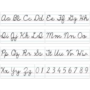 Humyoun 9 Pcs Cursive Alphabet Line for Classroom Wall, Simple