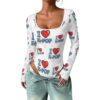 Huryilo Bodysuits for Women Korean Pop Music Lover Sexy Tops S