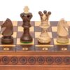 Husaria European International Wooden Chess Game Set, Ambassador - 21.7 Inches - Large-Size Chess Set with Handcrafted Chessmen and Felted Folding Board