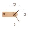 HXFOOAA Wall Clock Solid Wood Acrylic Glass Home Living Room Decorative