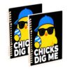 HXshaoye composition notebook Funny Chicks Dig Me Easter 2 pack