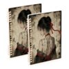 HXshaoye composition notebook Geisha Japanese Women Retro Tokyo 2 pack