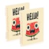 HXshaoye journaling notebooks Handdrawing Watermelon Hello 2 pack