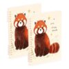HXshaoye notebook journal Red Panda Drawing 2 pack