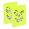 HXshaoye notebook spiral Halloween Lemon Green Face 2 pack
