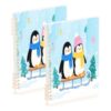 HXshaoye notebook wide Winter Animal Penguin 2 pack