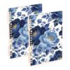 HXshaoye school notebooks Blue and Golden Peonies 2 pack