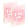 HXshaoye spiral notebook I Love You Pink Lovely 2 pack
