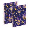 HXshaoye spiral notebooks college Halloween Scary Cat Trendy 2 pack