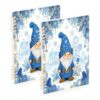HXshaoye subject notebooks college Blue Winter Gnome Cute Snowflake 2 pack