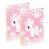 HXshaoye wide ruled spiral Cute and Cartoonish Pink unicorns 2 pack