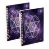 HXshaoye wide ruled spiral Sacred Cube Galaxy and Space 2 pack