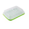 Hydroponic Seed Sprouter Tray with Drain Mesh Lid, Soilless Microgreen Growing Container, Reusable Wheatgrass Sprout Germination Tray for Home Indoor Seed Planting (1set Tray-Cover)