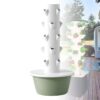 Hydroponic Tower Garden Kit - 5-Layer Soilless Growing System for Indoor/Outdoor Use, Waterproof Design, Perfect for Growing Herbs, Vetables & Flowers Effortlessly