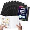Hygloss Blank Books - Bulk 10 Pack – 4.25" x 5.5" A6 Black Paperback Blank Books for Kids to Write Stories, Doodle, Arts & Crafts – Plain Drawing Sketchbook, Unlined Journal, Notebook Without Lines