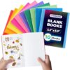 Hygloss Blank Books - Bulk 10 Pack – 5.5" x 8.5" A5 Assorted Colors – Paperback Blank Books for Kids to Write Stories, Doodle Art – Plain Drawing Sketchbook, Unlined Journal, Notebook Without Lines