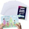 Hygloss Blank Books - Bulk 20 Pack – 4.25" x 5.5" A6 White Paperback Blank Books for Kids to Write Stories, Doodle, Arts & Crafts – Plain Drawing Sketchbook, Unlined Journal, Notebook Without Lines