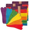 Hygloss Colored Spoon Popsicle Sticks - Vibrant Wooden Craft Sticks – Smooth and Splinter-Free Pop Sticks - Ideal for DIY Projects, Crafting, Games, Home and School Use – 3.75 inches, 100 Count