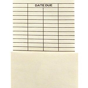 Hygloss Products Manila Library Pockets – Non-Adhesive Pocket Envelopes Made in the USA – High Back With Date 6.25 x 3.5 Inches, 50 Pack