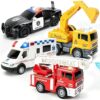 Hymaz 4 Pack Toy Cars Toddler Playset, Truck Toys for Toddlers 1-3