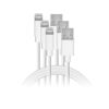 HyperGear Basics 3-Pack USB to Lightning 4ft Cable - White