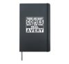 I Am Avery Fun Shirt Funny Gift Idea Personalized Hardcover Journal, Black