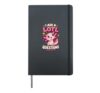 I Ask A Lotl Questions Cute Axolotl Pun Hardcover Journal, Black