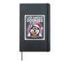I Ate Santas Cookies Puppy Funny Christmas Siberian Husky Hardcover Journal, Black