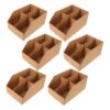 ibasenice 6pcs Cardboard Storage Bins with Stackable Paper Shelf Organizers