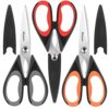iBayam 3-Pack 8.7" Kitchen Scissors All Purpose Heavy Duty Shears w/Sheath