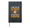 I Care For The Cutest Little Turkeys Funny Thanksgiving Hardcover Journal, Black